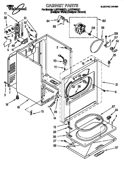 whirlpool cabrio dryer parts diagram pdf